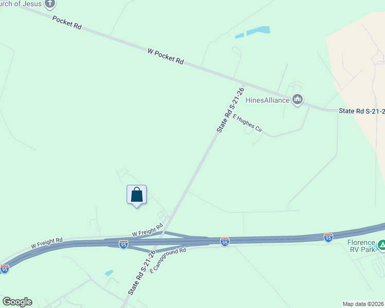 map of restaurants, bars, coffee shops, grocery stores, and more near 3303 TV Road in Florence