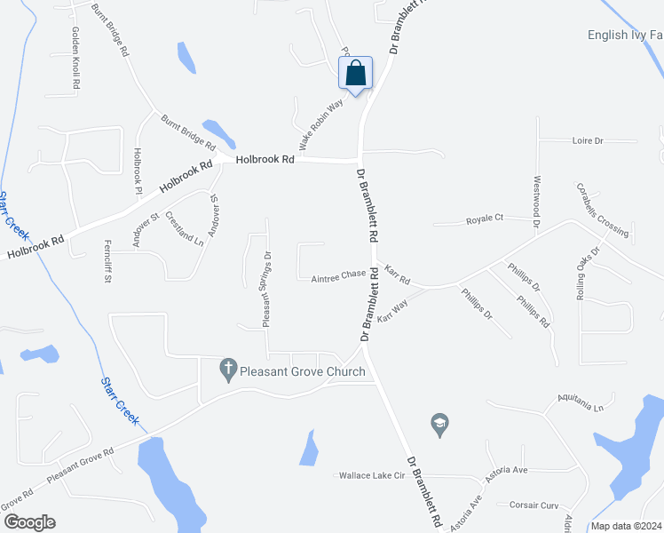 map of restaurants, bars, coffee shops, grocery stores, and more near 3140 Aintree Chase in Cumming