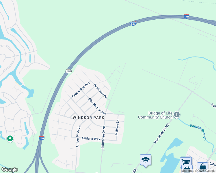 map of restaurants, bars, coffee shops, grocery stores, and more near 3876 Stone Harbor Place in Leland
