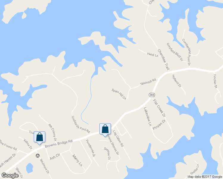 map of restaurants, bars, coffee shops, grocery stores, and more near 4609 Spainhill Circle in Gainesville