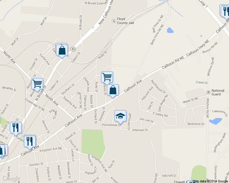 map of restaurants, bars, coffee shops, grocery stores, and more near 3 Alford Street in Rome