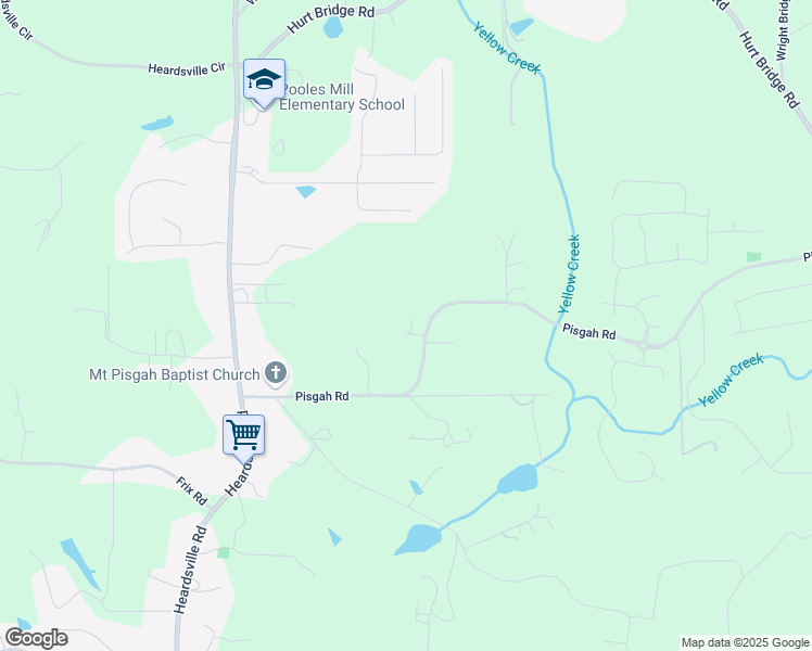 map of restaurants, bars, coffee shops, grocery stores, and more near 4910 Pisgah Road in Cumming