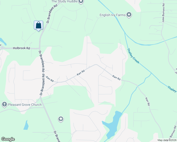 map of restaurants, bars, coffee shops, grocery stores, and more near 5511 Karr Road in Cumming