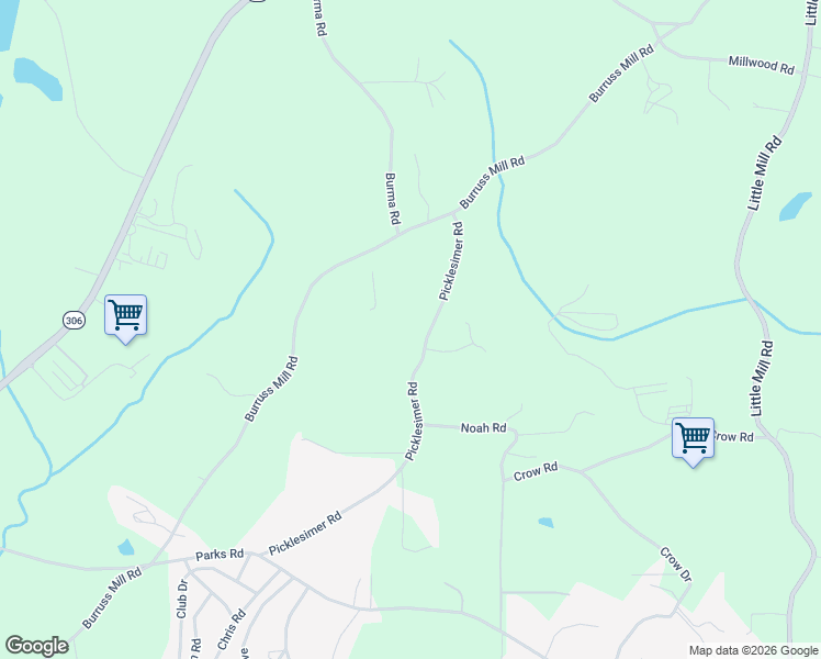 map of restaurants, bars, coffee shops, grocery stores, and more near 5215 Picklesimer Road in Cumming