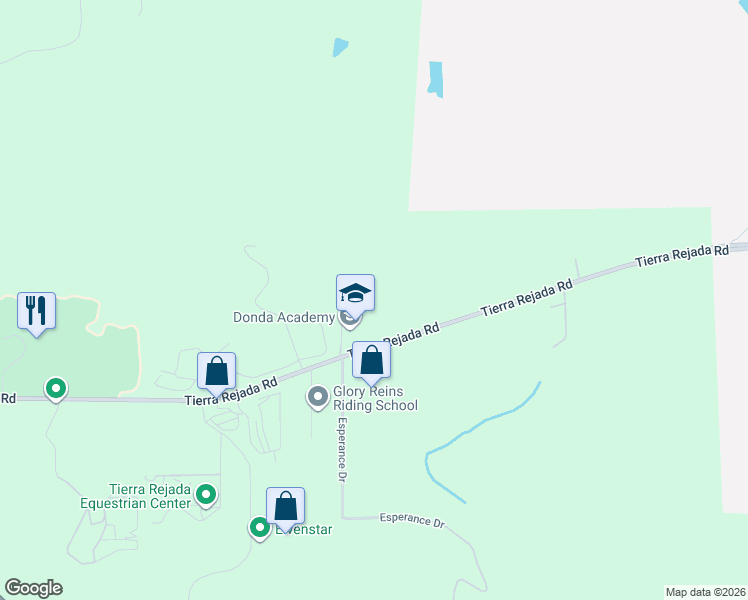 map of restaurants, bars, coffee shops, grocery stores, and more near 1577 Tierra Rejada Road in Simi Valley