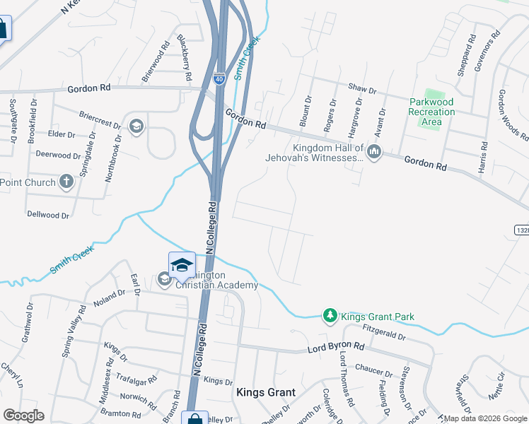 map of restaurants, bars, coffee shops, grocery stores, and more near 1465 Lewis Landing Avenue in Wilmington