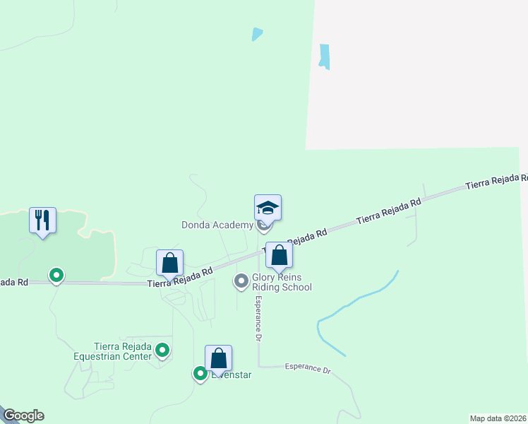 map of restaurants, bars, coffee shops, grocery stores, and more near 1577 Tierra Rejada Road in Simi Valley