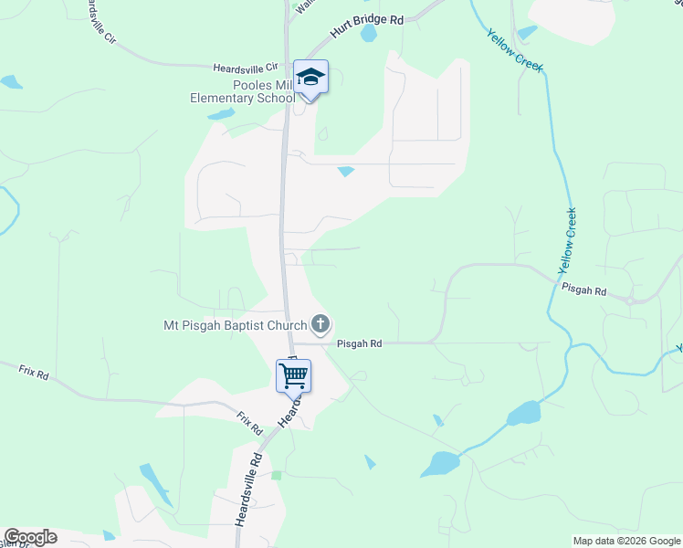 map of restaurants, bars, coffee shops, grocery stores, and more near 6850 Heardsville Road in Cumming