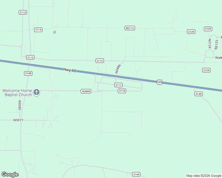 map of restaurants, bars, coffee shops, grocery stores, and more near County Road 3118 in Vernon
