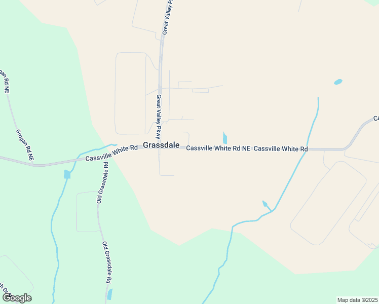 map of restaurants, bars, coffee shops, grocery stores, and more near 1100 Cassville White Road in White