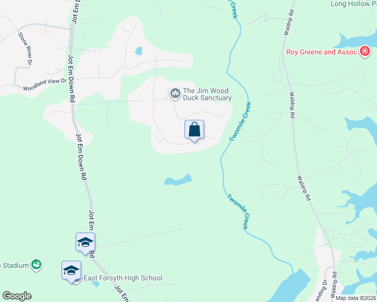 map of restaurants, bars, coffee shops, grocery stores, and more near 8960 Creekstone Place in Gainesville