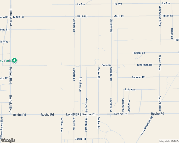 map of restaurants, bars, coffee shops, grocery stores, and more near 1225 Georges Road in Yucca Valley
