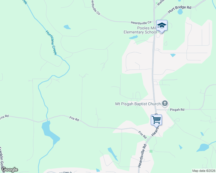 map of restaurants, bars, coffee shops, grocery stores, and more near 6970 Worley Road in Cumming