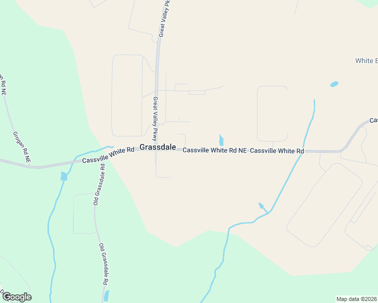 map of restaurants, bars, coffee shops, grocery stores, and more near 1100 Cass White Road in White