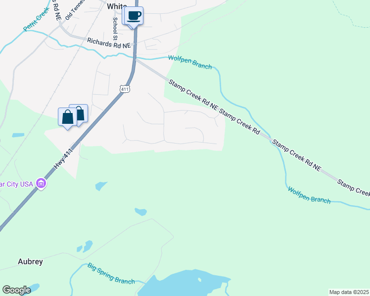map of restaurants, bars, coffee shops, grocery stores, and more near 46 Centerport Drive in White