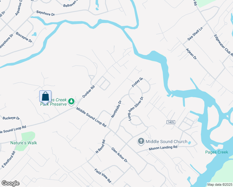 map of restaurants, bars, coffee shops, grocery stores, and more near 230 Pages Creek Drive in Wilmington