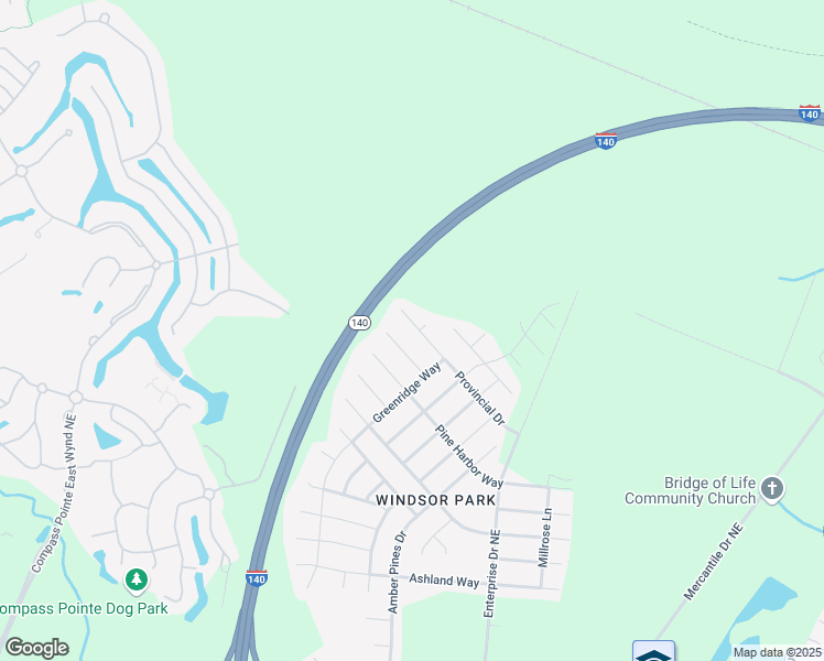 map of restaurants, bars, coffee shops, grocery stores, and more near 1751 Provincial Drive in Leland