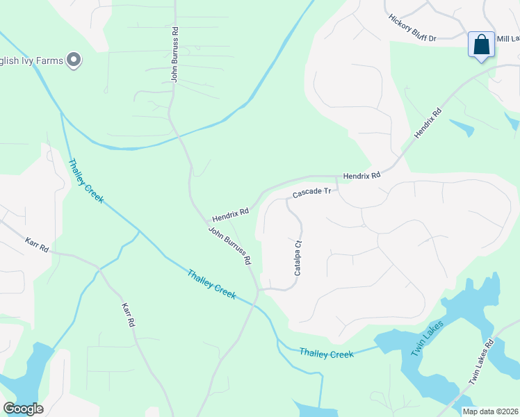 map of restaurants, bars, coffee shops, grocery stores, and more near 5750 Cascade Tr in Cumming