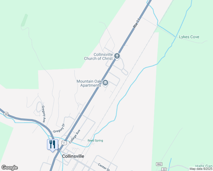 map of restaurants, bars, coffee shops, grocery stores, and more near 45 Watts Drive in Collinsville