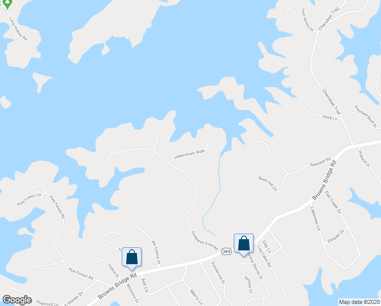 map of restaurants, bars, coffee shops, grocery stores, and more near 4722 Habersham Walk in Gainesville