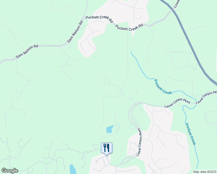 map of restaurants, bars, coffee shops, grocery stores, and more near 227 Laurel Vista Drive in Canton