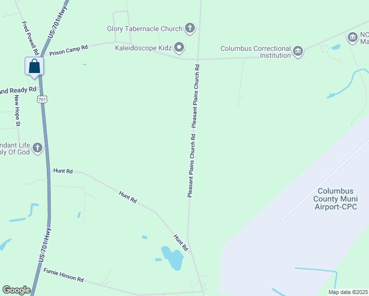 map of restaurants, bars, coffee shops, grocery stores, and more near 3971 Pleasant Plains Church Road in Whiteville