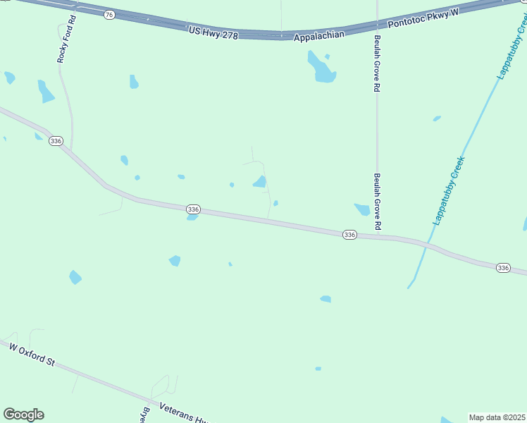 map of restaurants, bars, coffee shops, grocery stores, and more near 535 Beulah Grove Road in Pontotoc