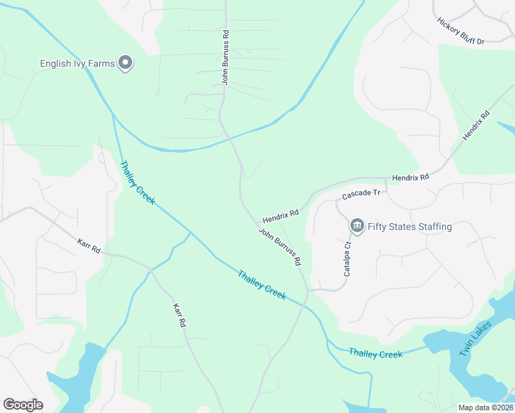 map of restaurants, bars, coffee shops, grocery stores, and more near 5360 John Burruss Road in Cumming