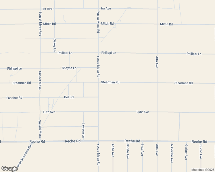 map of restaurants, bars, coffee shops, grocery stores, and more near 59375 Stearman Road in Landers