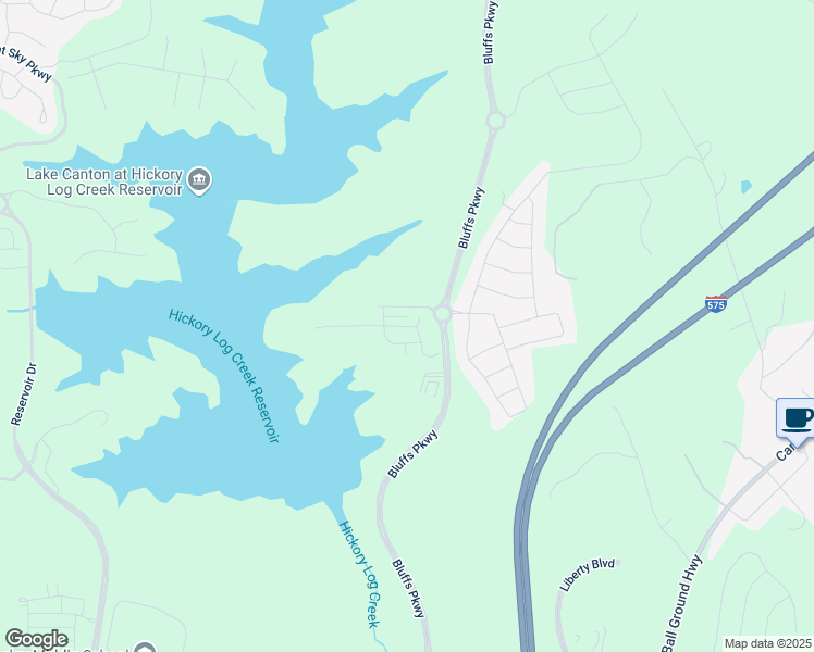 map of restaurants, bars, coffee shops, grocery stores, and more near Waterstone Trail in Canton