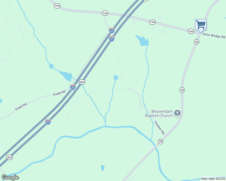 map of restaurants, bars, coffee shops, grocery stores, and more near 172 Stevens Road in Commerce