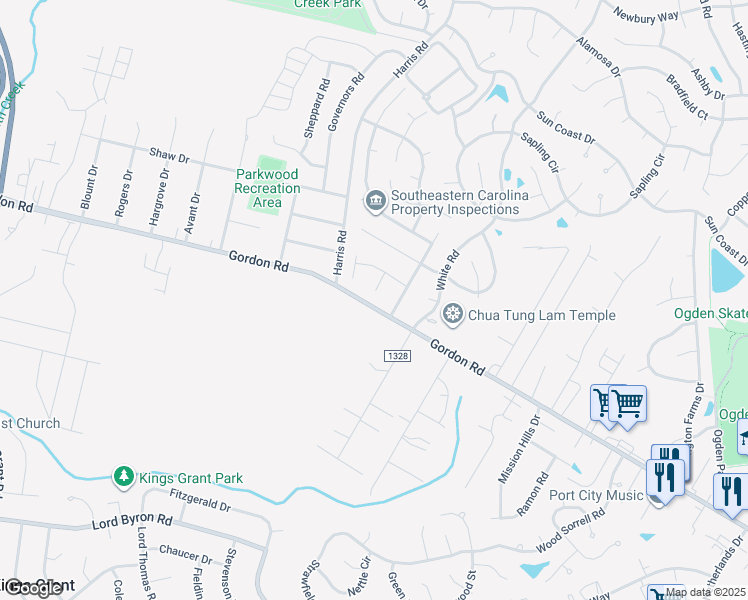 map of restaurants, bars, coffee shops, grocery stores, and more near 613 Indian Wells Way in Wilmington