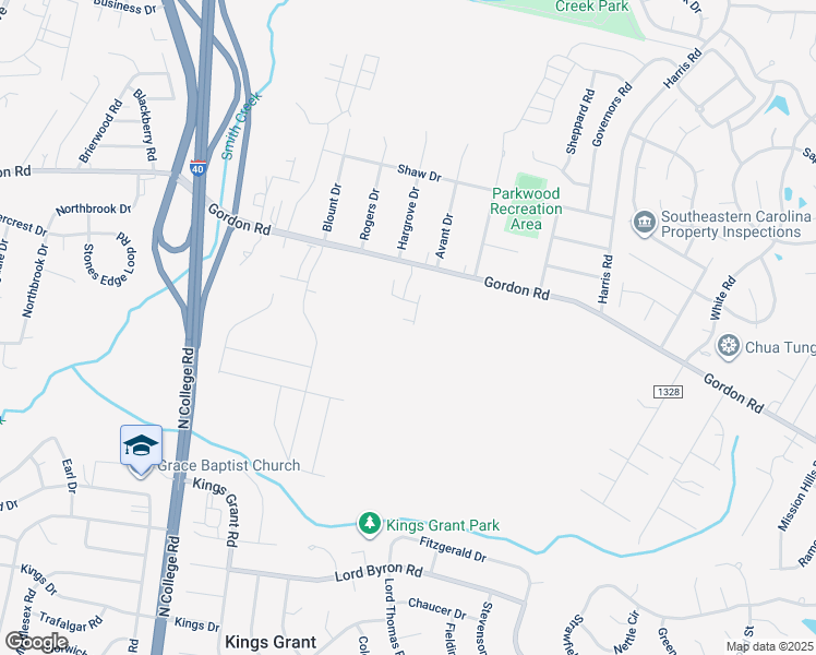 map of restaurants, bars, coffee shops, grocery stores, and more near 4742 Gordon Road in Wilmington