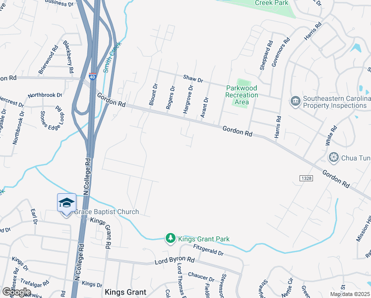 map of restaurants, bars, coffee shops, grocery stores, and more near 4742 Gordon Road in Wilmington