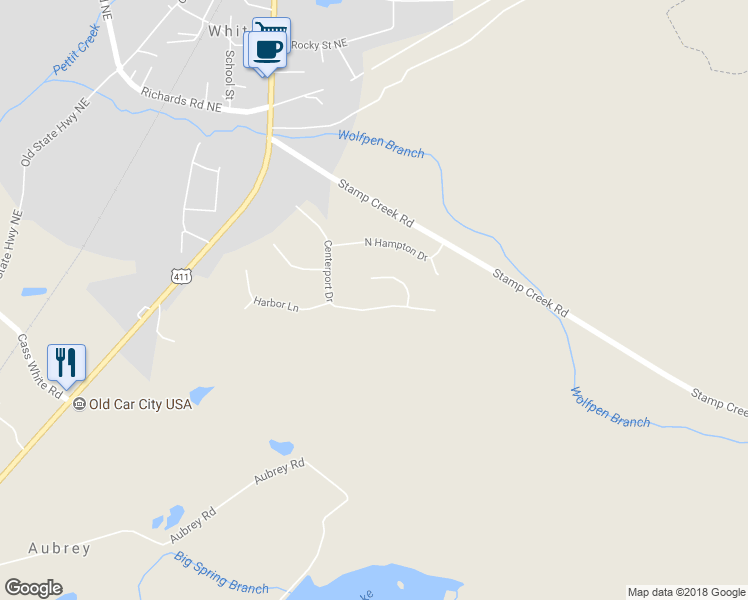 map of restaurants, bars, coffee shops, grocery stores, and more near 47 Centerport Drive in White