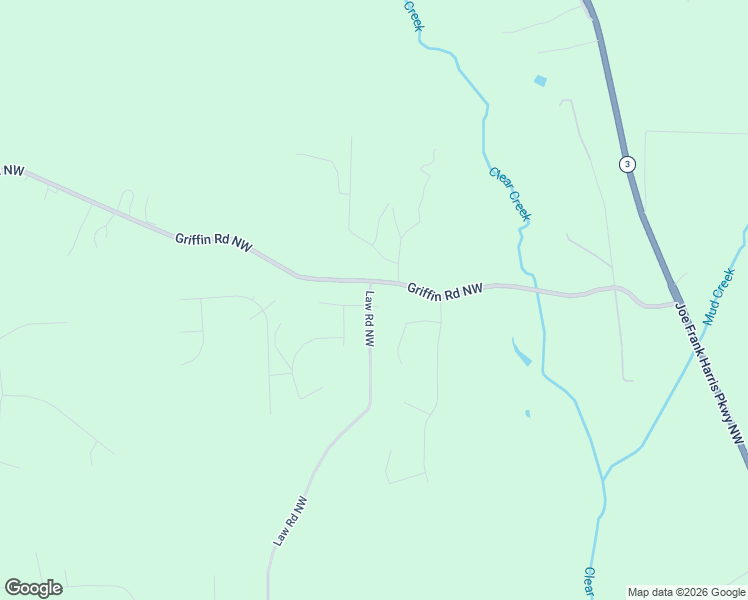 map of restaurants, bars, coffee shops, grocery stores, and more near 13 Law Road Northwest in Cartersville