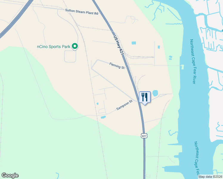 map of restaurants, bars, coffee shops, grocery stores, and more near 210 Clinton Street in Wilmington