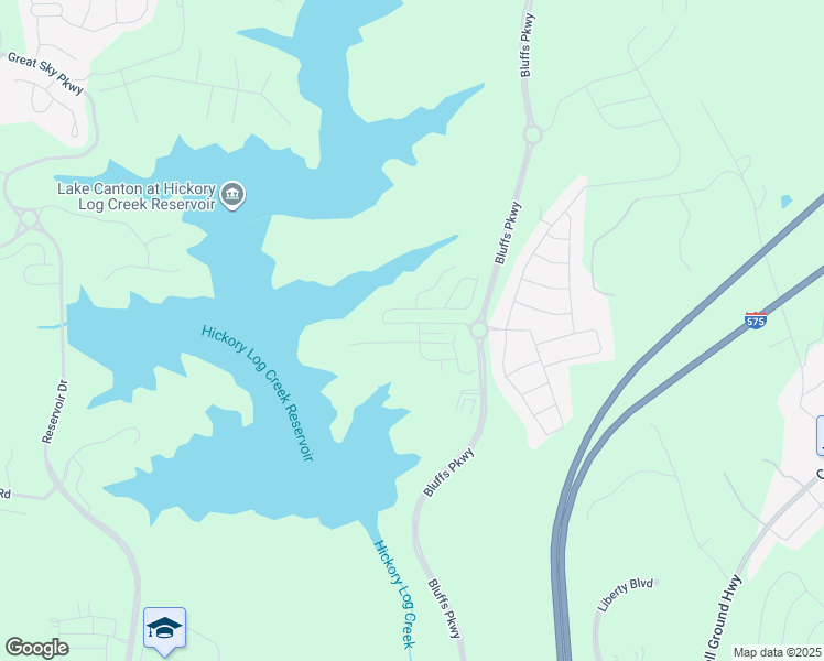 map of restaurants, bars, coffee shops, grocery stores, and more near 600 Waterstone Drive in Canton