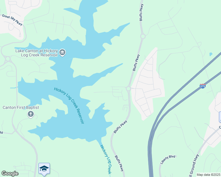 map of restaurants, bars, coffee shops, grocery stores, and more near 600 Waterstone Drive in Canton