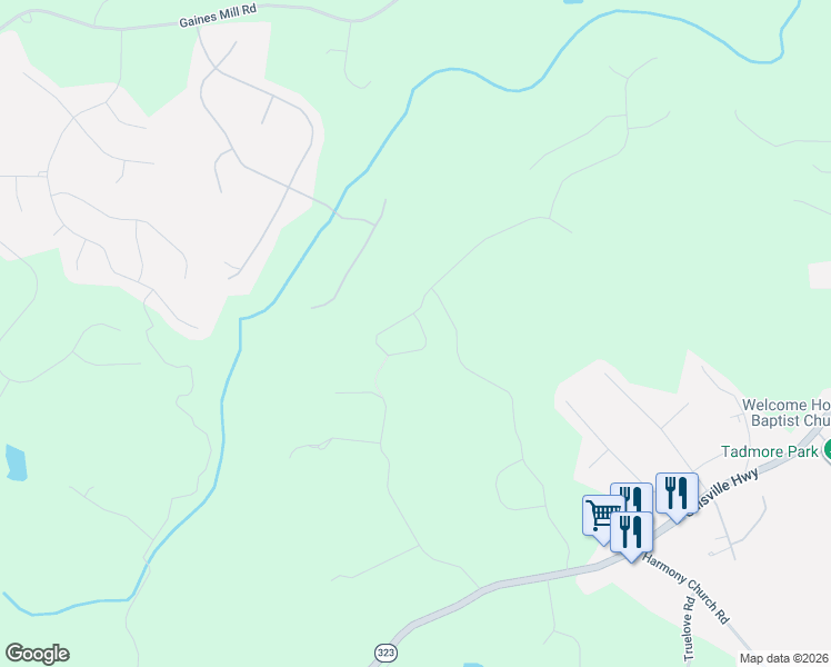 map of restaurants, bars, coffee shops, grocery stores, and more near Joe Parker Road in Gainesville