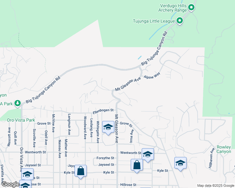 map of restaurants, bars, coffee shops, grocery stores, and more near 11257 Denivelle Place in Los Angeles