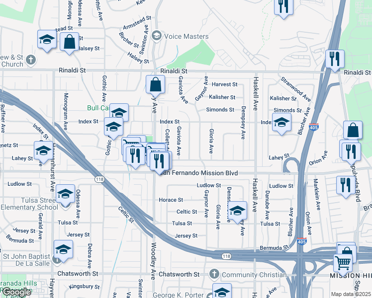 map of restaurants, bars, coffee shops, grocery stores, and more near 11153 Montgomery Avenue in Los Angeles