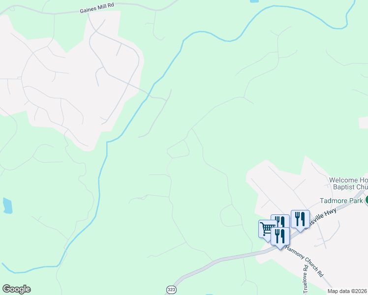 map of restaurants, bars, coffee shops, grocery stores, and more near Joe Parker Road in Gainesville