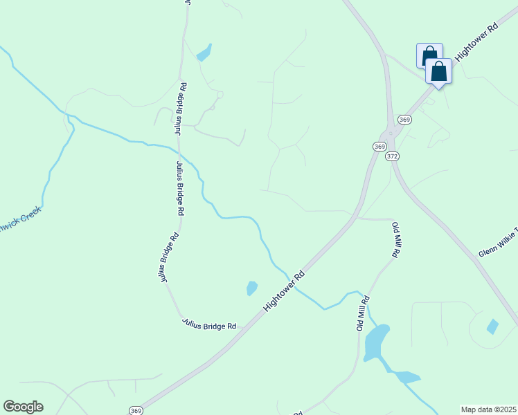 map of restaurants, bars, coffee shops, grocery stores, and more near 119 Westwind Parkway in Ball Ground