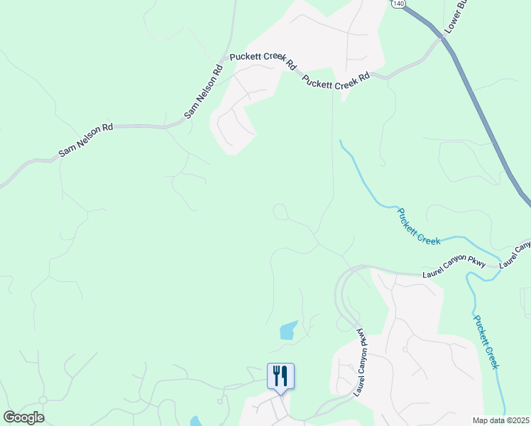 map of restaurants, bars, coffee shops, grocery stores, and more near 235 Laurel Vista Drive in Canton