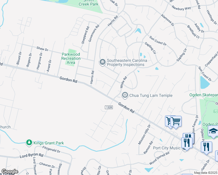 map of restaurants, bars, coffee shops, grocery stores, and more near 613 Indian Wells Way in Wilmington