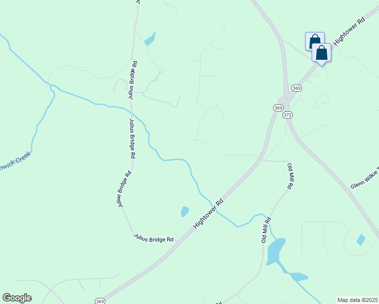 map of restaurants, bars, coffee shops, grocery stores, and more near 119 Westwind Parkway in Ball Ground
