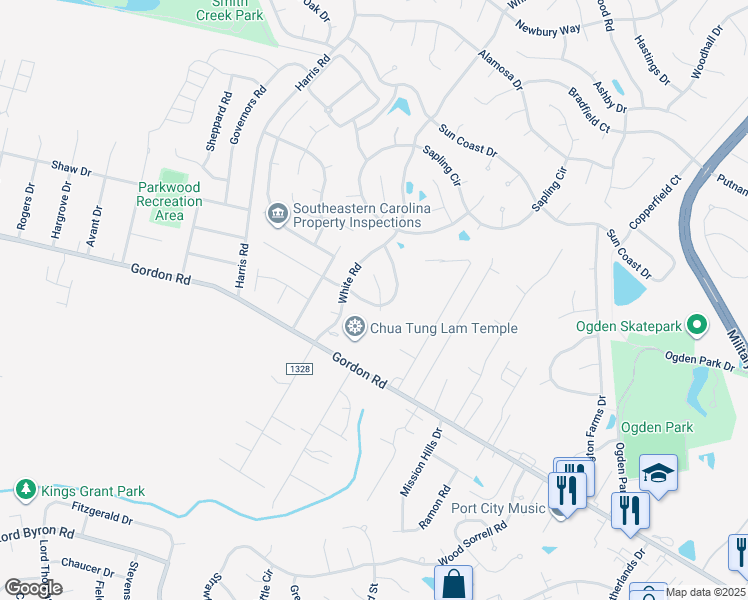 map of restaurants, bars, coffee shops, grocery stores, and more near 610 Hopscotch Court in Wilmington