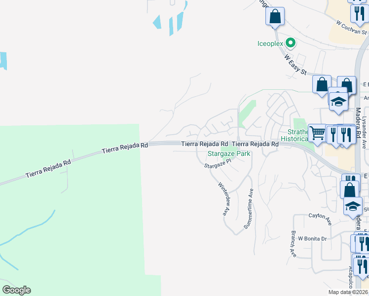 map of restaurants, bars, coffee shops, grocery stores, and more near 539 Siskin Place in Simi Valley