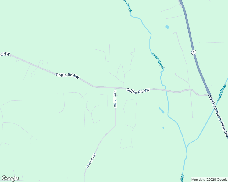 map of restaurants, bars, coffee shops, grocery stores, and more near 13 Law Road Northwest in Cartersville